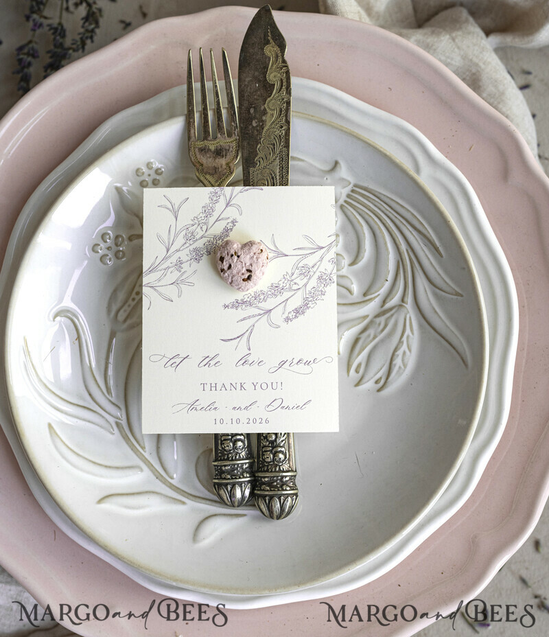 WEDDING FAVORS  Seeds of Love Hochzeitsgeschenke im Großhandel Personalisierte Saatkarten mit pflanzbarem Saatpapier. Wildblumensaatpapier. Dankeschön-Geschenke für Gäste.