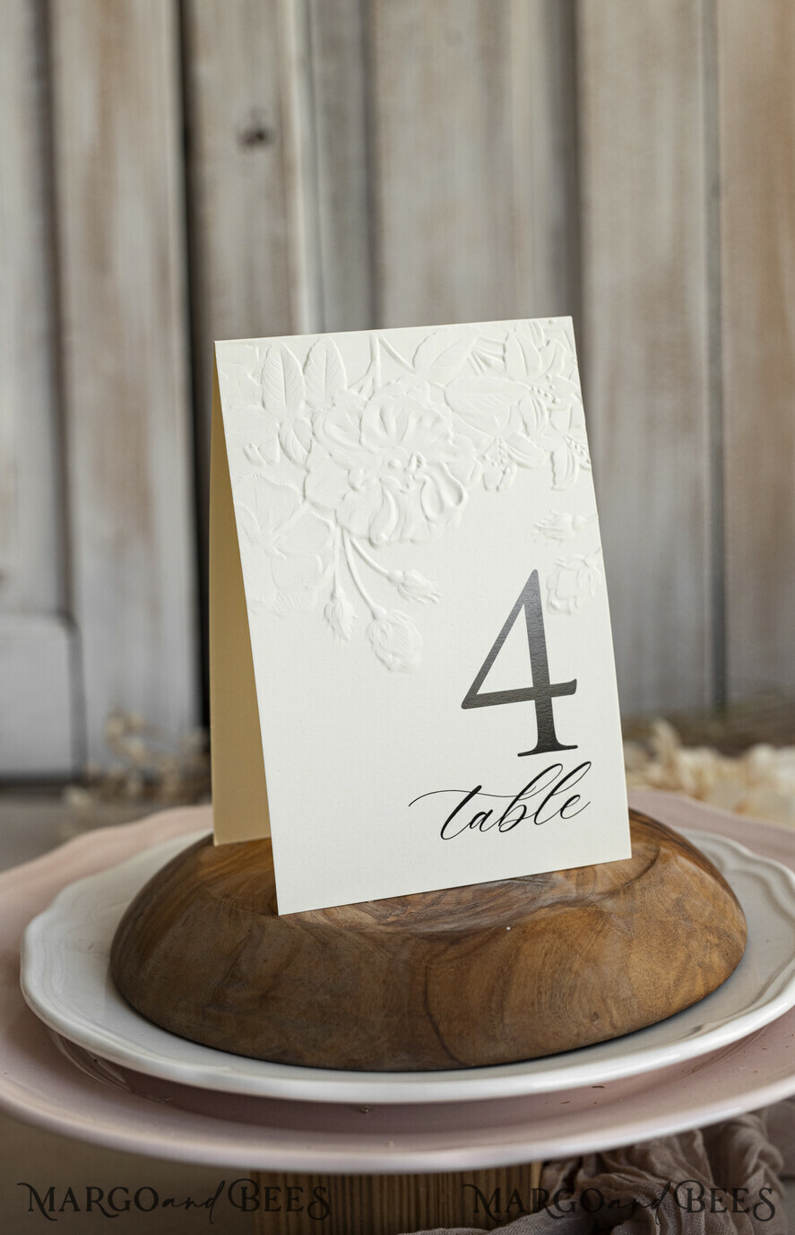TABLE DECOR SIGNS romantic Romantic Dusty Blue Wedding Table Number With Stand, Simple Handmade Modern Floral Table Number, Minimalistic Elegant Stationery Table Décor With Flowers       