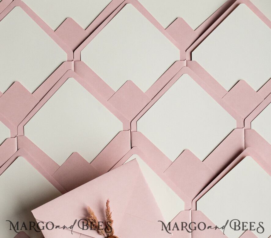 WEDDING INVITATIONS Velvet Envelopes  Blush Pink Handmade envelopes with Liner for invitations, handmade Craft Envelopes fo Wedding cards