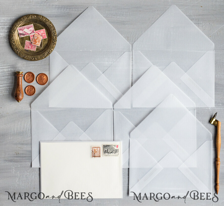 Customizable Laser Cut Invitations With A5 Wedding Envelopes For