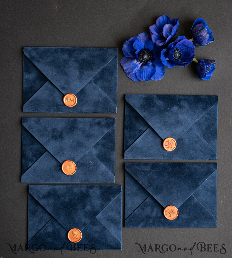 French Blue Velvet Envelope – PAPER & LACE