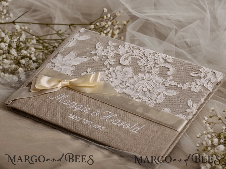 Vintage Burlap & Lace Personalised Wedding Thank You Cards