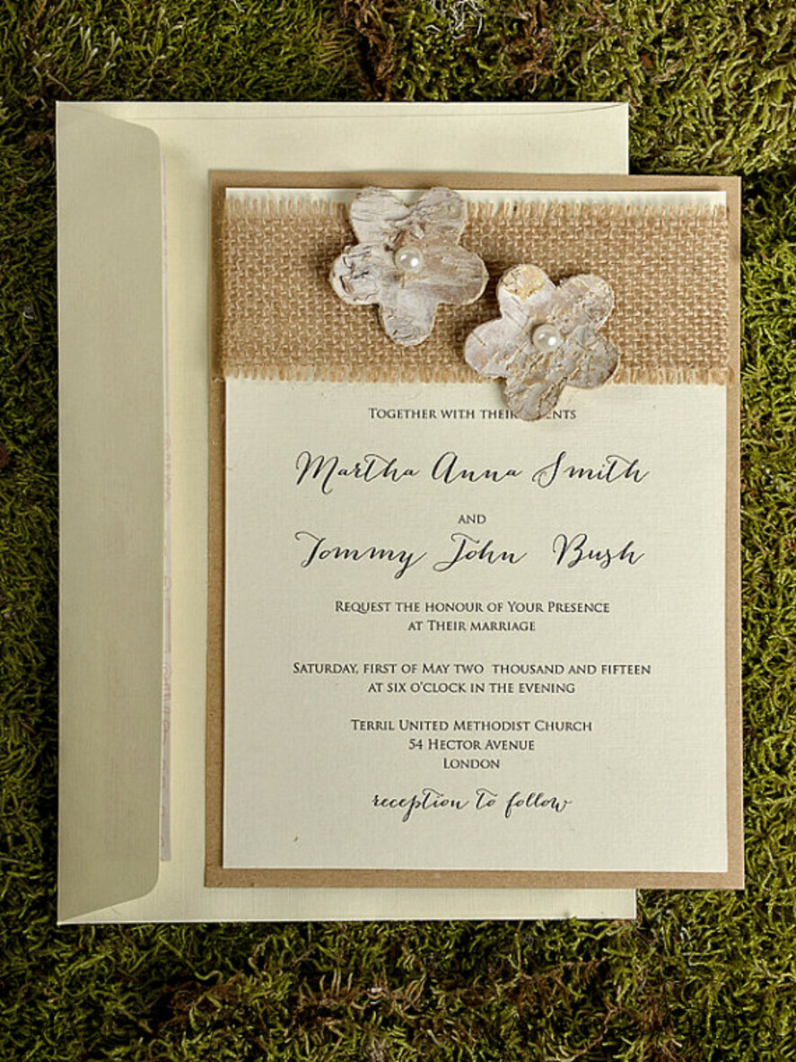 Homemade Country Wedding Invitation Ideas