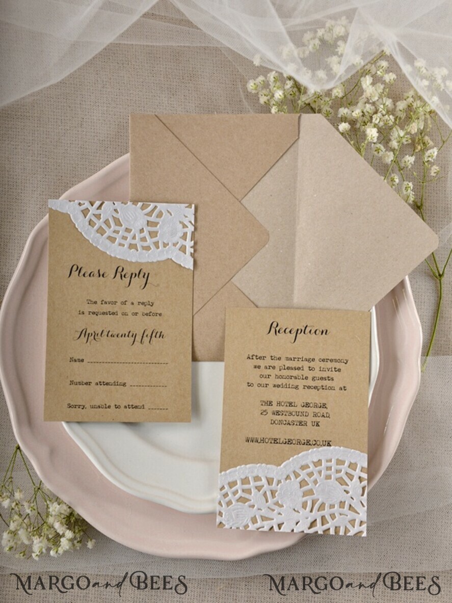25 Rustic Wedding Envelopes C6 Kraft Envelopes for Wedding