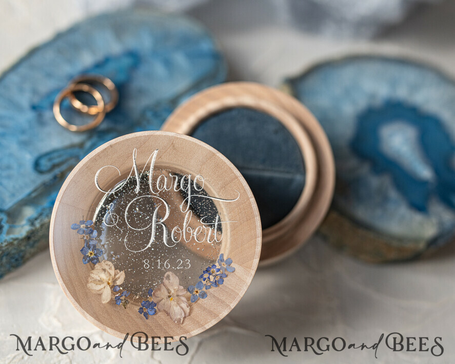 Rustic wedding ring holder hot sale