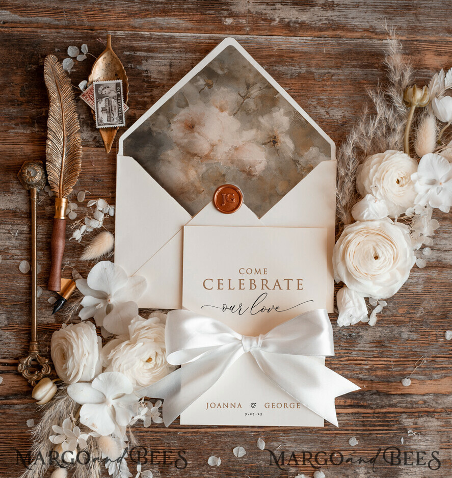 WEDDING INVITATIONS floral / boho / watercolor 