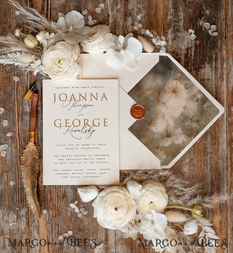 WEDDING INVITATIONS floral / boho / watercolor 