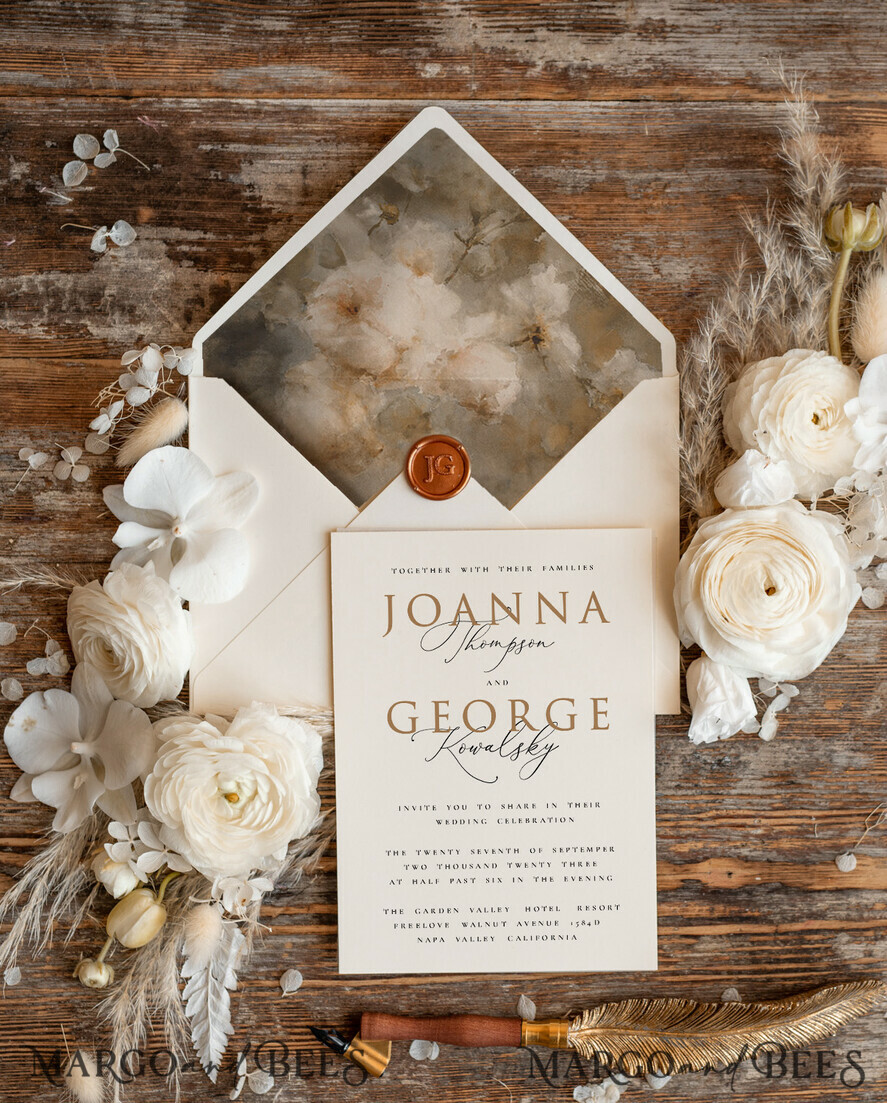 WEDDING INVITATIONS floral / boho / watercolor 