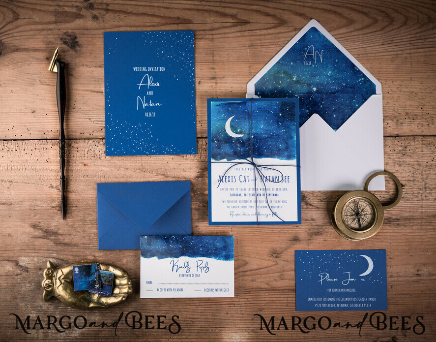 Starry Night Acrylic Invitation Sample | Shimmering Ceremony