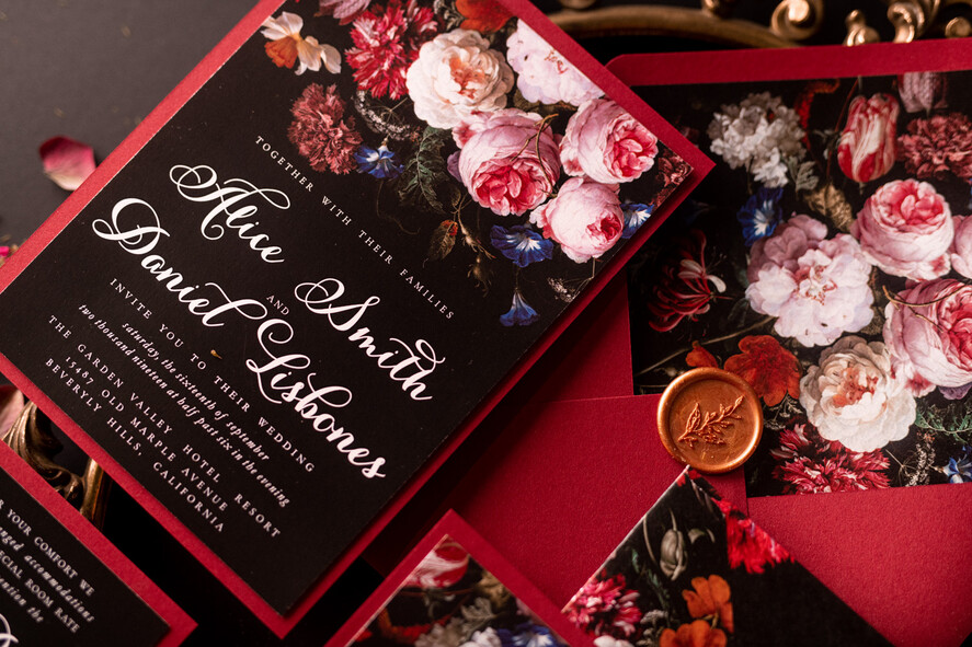 WEDDING INVITATIONS floral / boho / watercolor flowers