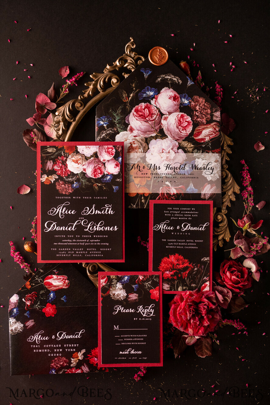 WEDDING INVITATIONS floral / boho / watercolor flowers