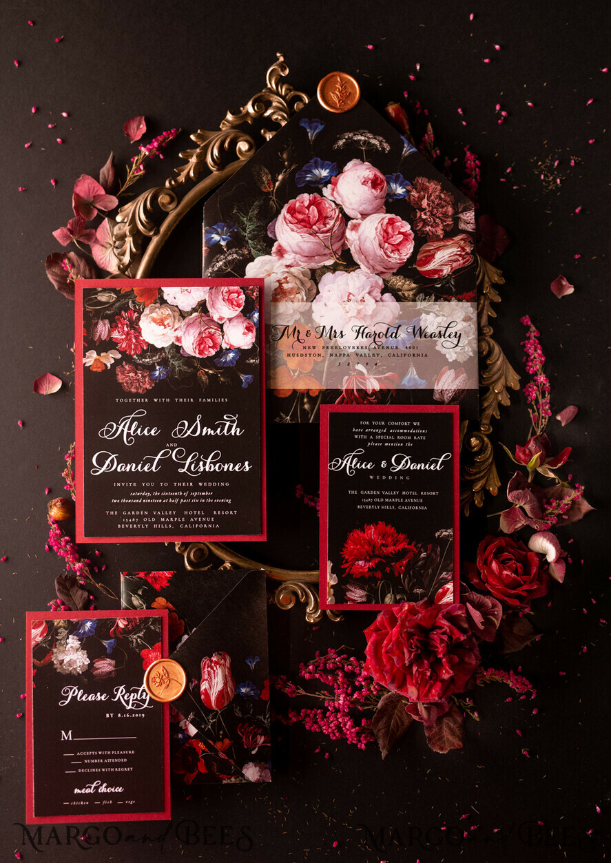 WEDDING INVITATIONS floral / boho / watercolor flowers