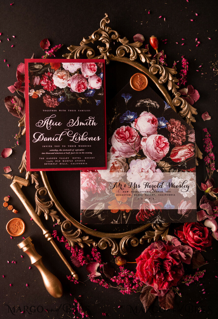 WEDDING INVITATIONS floral / boho / watercolor flowers