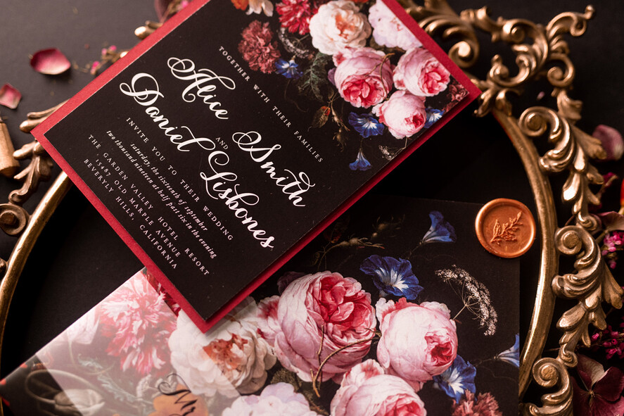 WEDDING INVITATIONS floral / boho / watercolor flowers