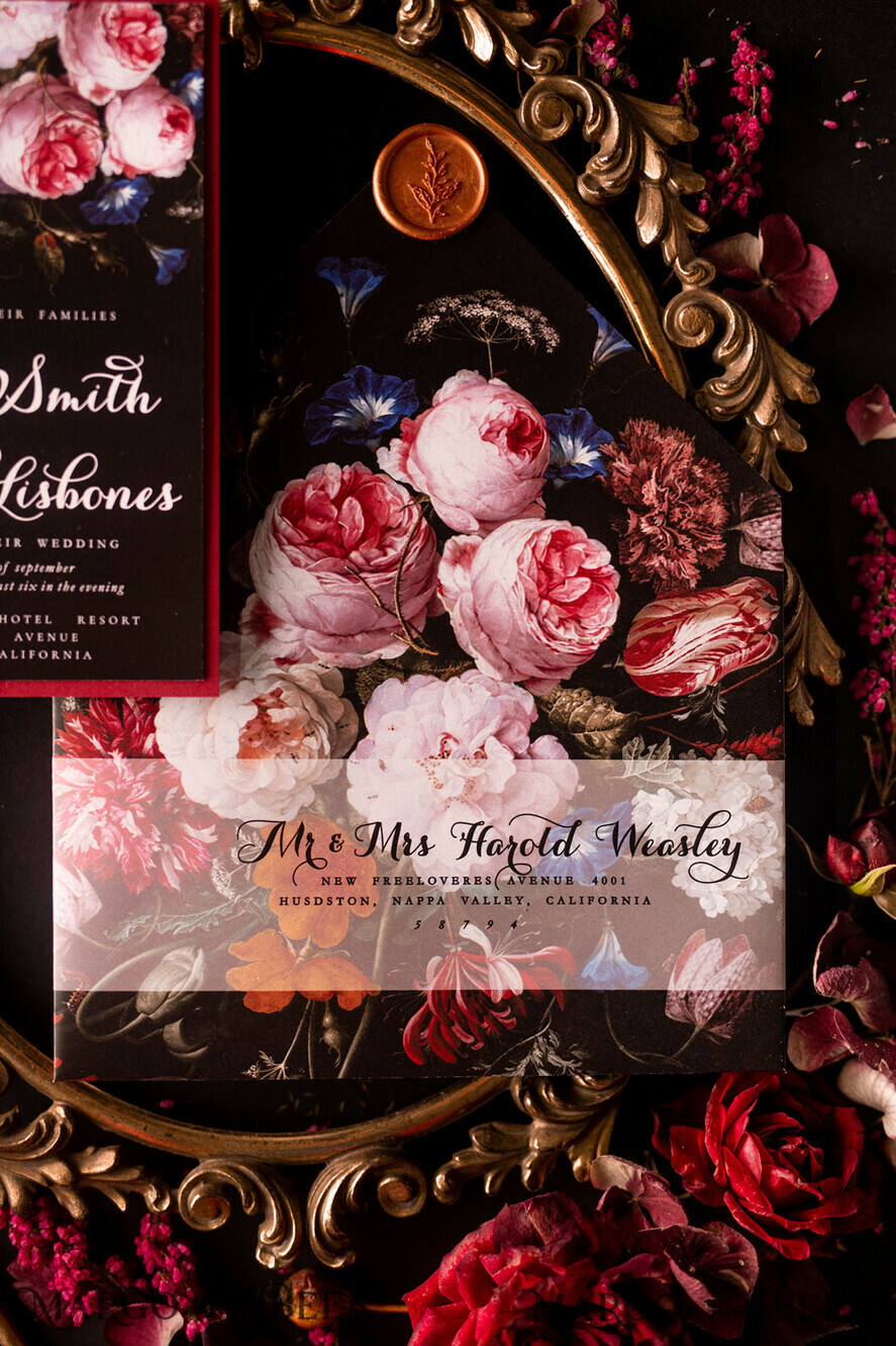 WEDDING INVITATIONS floral / boho / watercolor flowers