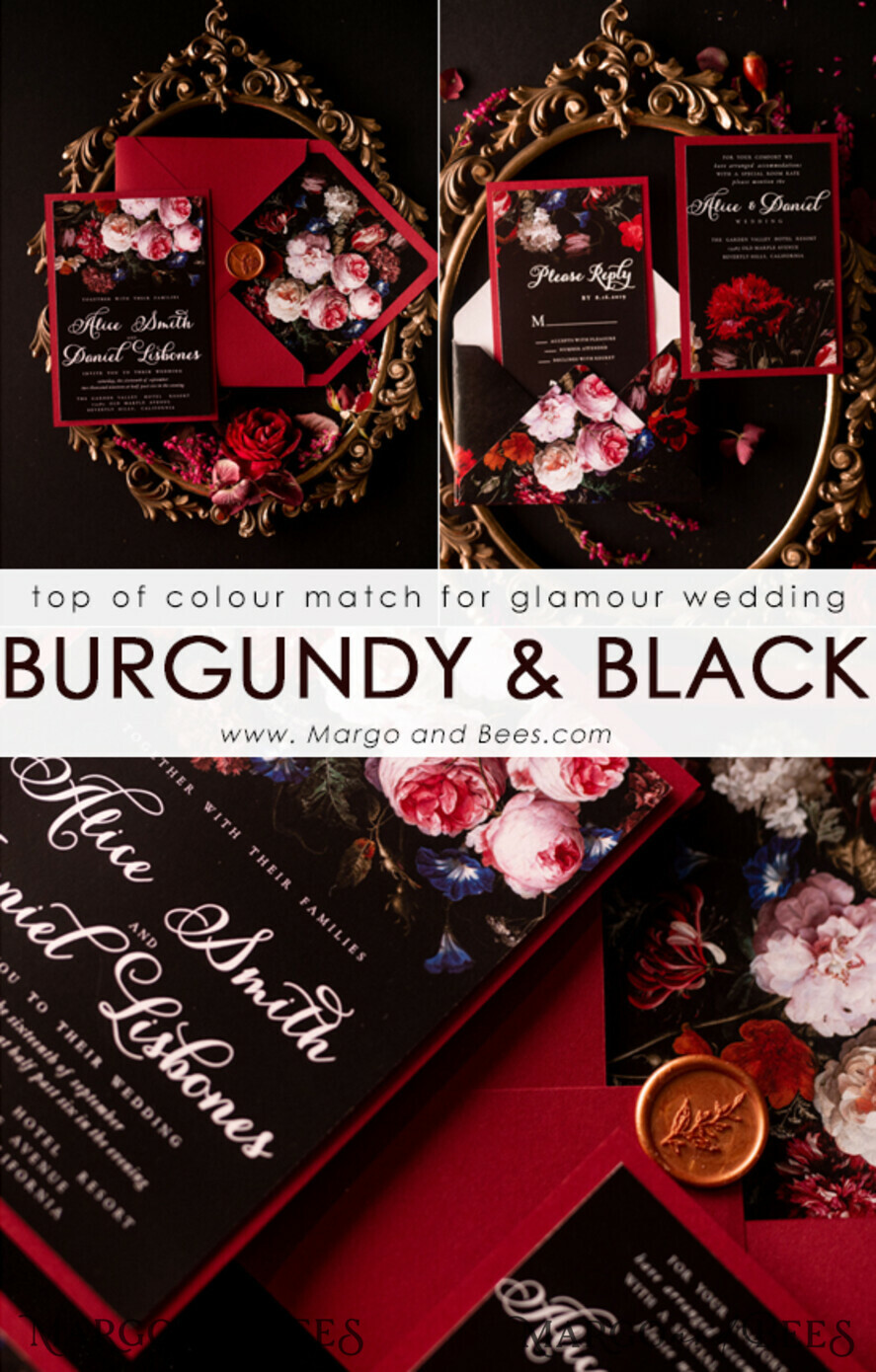 WEDDING INVITATIONS floral / boho / watercolor flowers