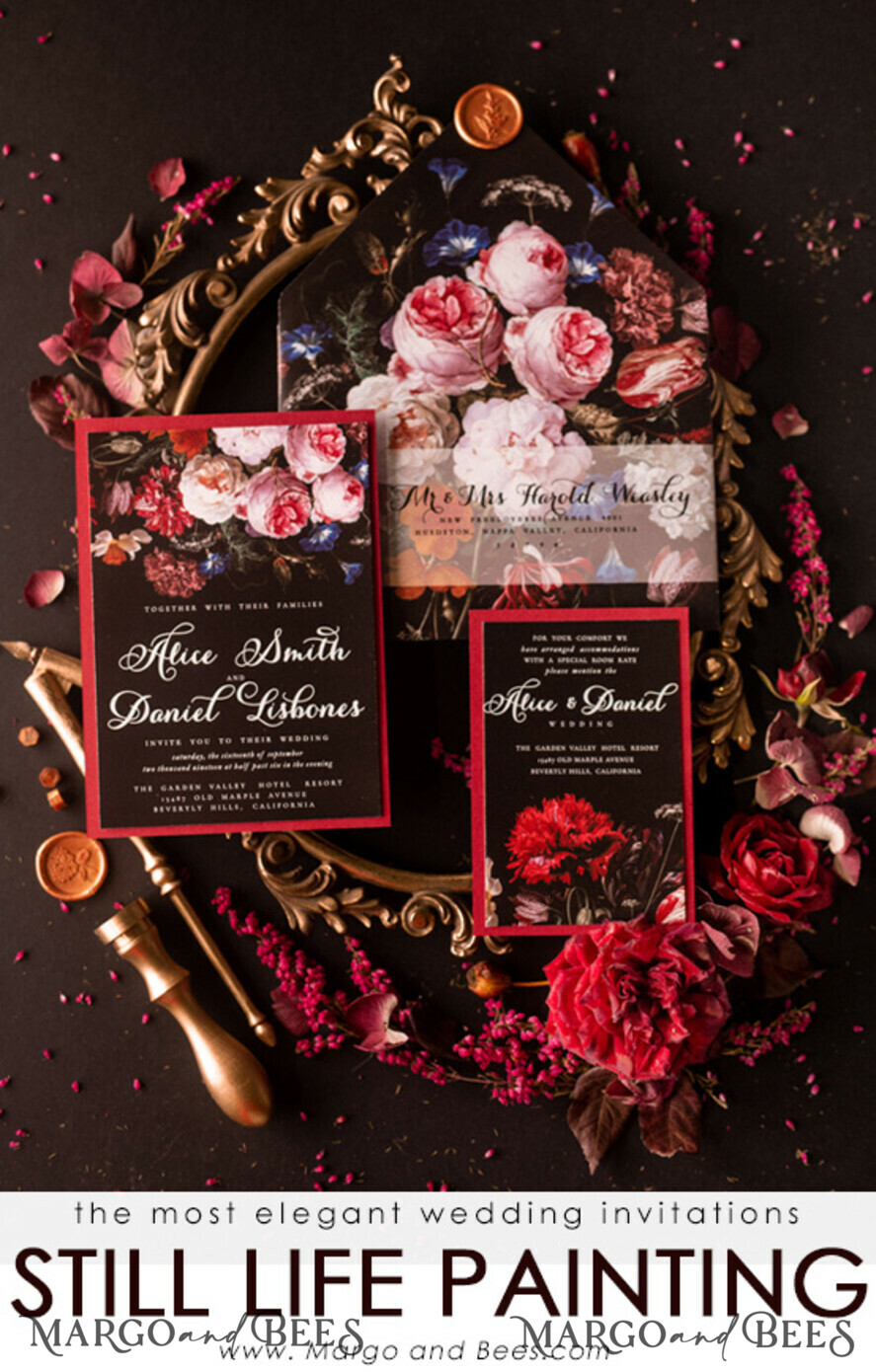 WEDDING INVITATIONS floral / boho / watercolor flowers