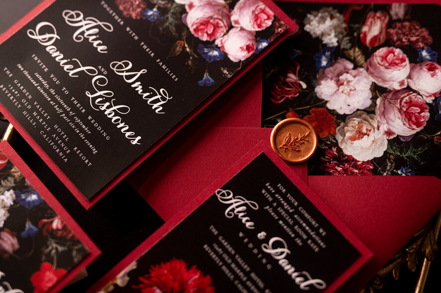 WEDDING INVITATIONS floral / boho / watercolor flowers