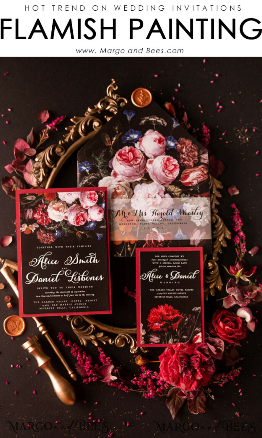 WEDDING INVITATIONS floral / boho / watercolor flowers