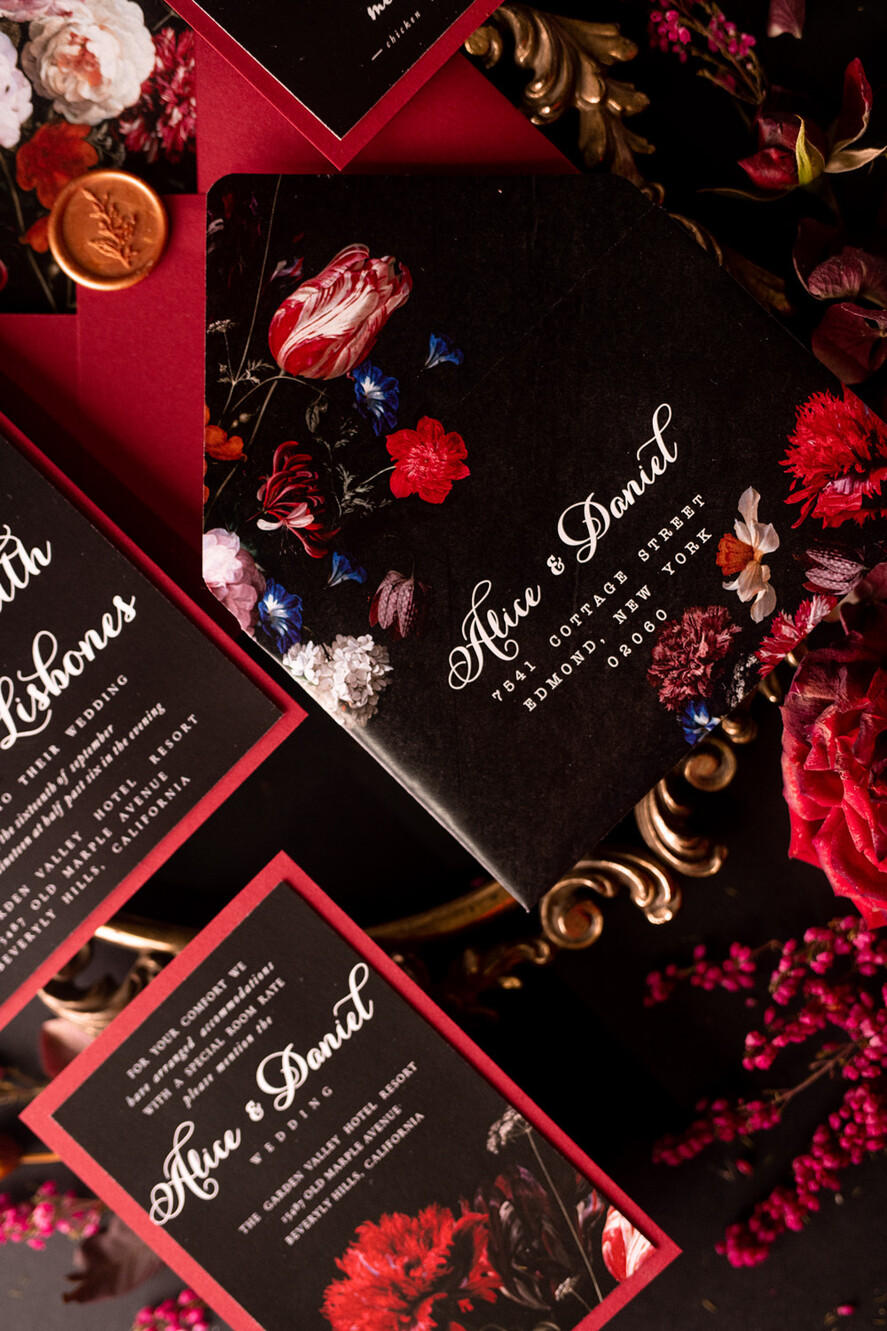 WEDDING INVITATIONS floral / boho / watercolor flowers