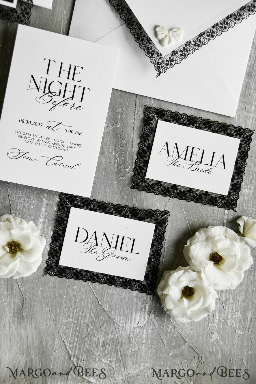 WEDDING INVITATIONS vintage lace/ rustic lace Personalized Golden Wedding invitations Vintage Lace Invites Ivory
