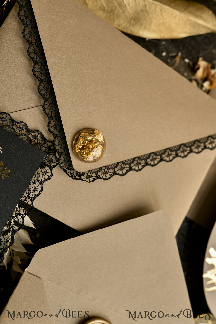 HOCHZEITS EINLADUNGEN vintage Spitze / rustikale Spitze Personalisierte Einladungen zur Goldenen Hochzeit Vintage Spitze Einladungen Elfenbein