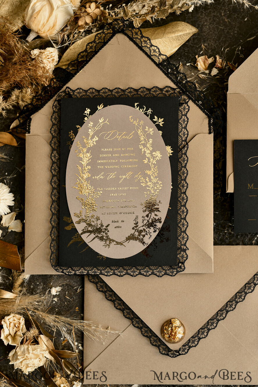 HOCHZEITS EINLADUNGEN vintage Spitze / rustikale Spitze Personalisierte Einladungen zur Goldenen Hochzeit Vintage Spitze Einladungen Elfenbein