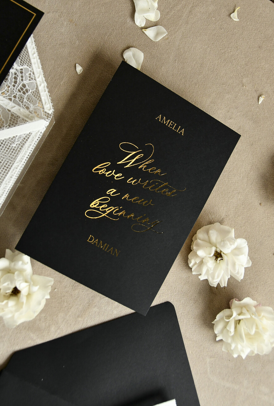 WEDDING INVITATIONS vintage lace/ rustic lace Luxury French Lace Wedding Invitations with Double Envelope Black & Gold Wedding Invitation Suite