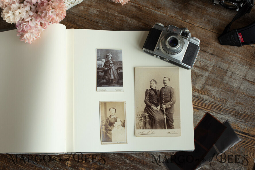 Velvet Polaroid photo album with writing space, Wedding Album