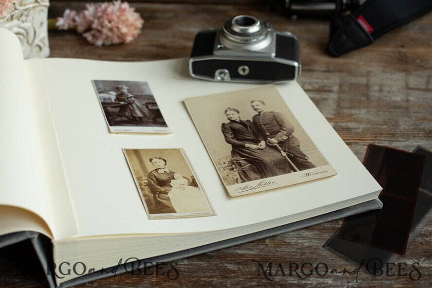 Velvet Polaroid photo album with writing space, Wedding Album