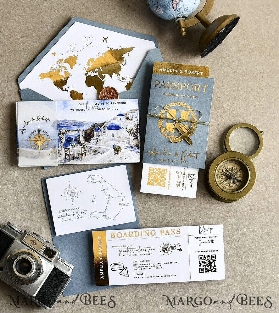 WEDDING INVITATIONS passport to love/ beach wedding invites  Sage Green Passport Wedding Invitation, Wedding Cards  Boarding Pass,  Tuscany Passport Wedding Invitations  Abroad, Destination Wedding Invites, Travel Map Wedding Stationary