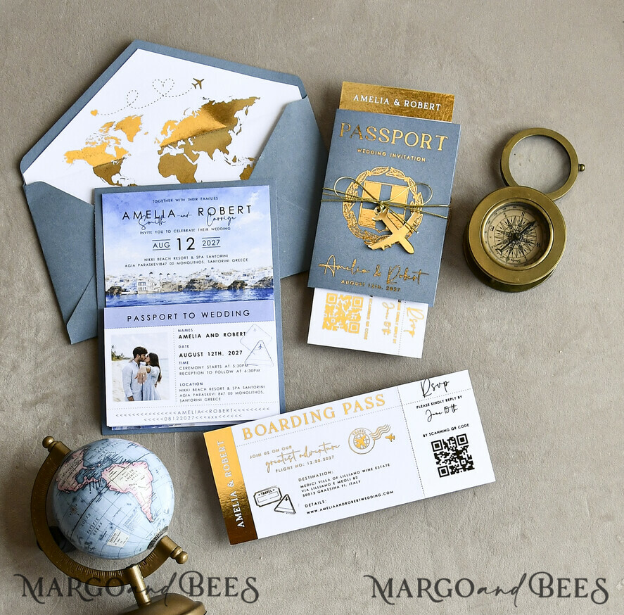 WEDDING INVITATIONS passport to love/ beach wedding invites  Sage Green Passport Wedding Invitation, Wedding Cards  Boarding Pass,  Tuscany Passport Wedding Invitations  Abroad, Destination Wedding Invites, Travel Map Wedding Stationary