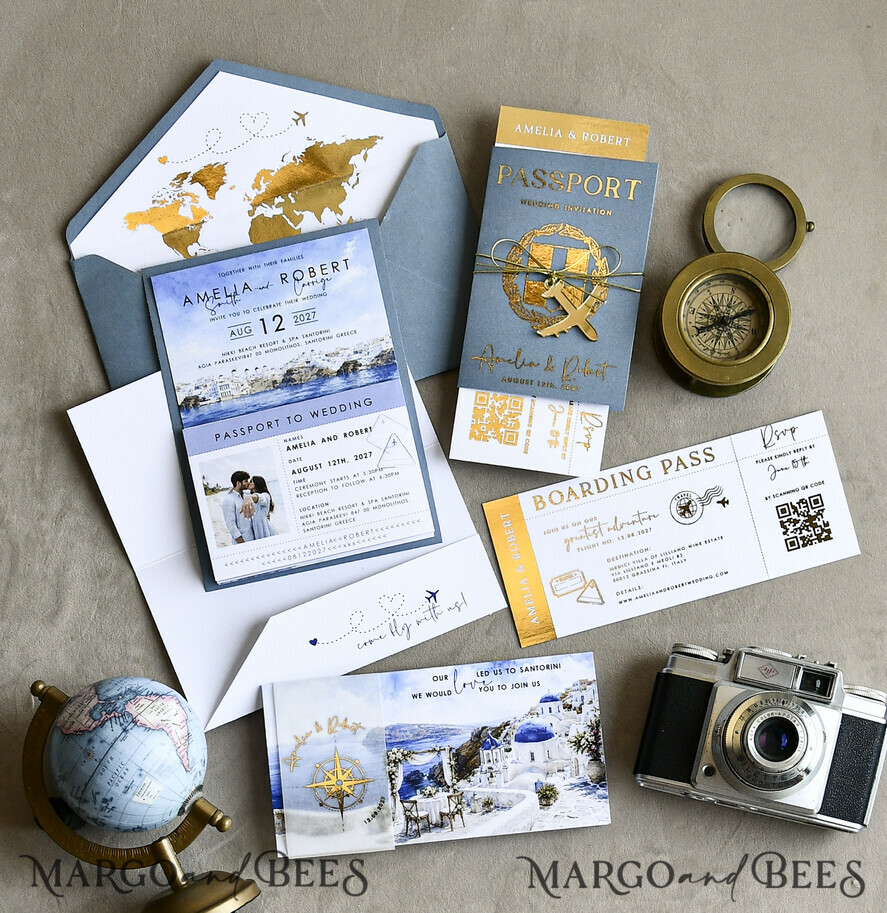 WEDDING INVITATIONS passport to love/ beach wedding invites  Sage Green Passport Wedding Invitation, Wedding Cards  Boarding Pass,  Tuscany Passport Wedding Invitations  Abroad, Destination Wedding Invites, Travel Map Wedding Stationary