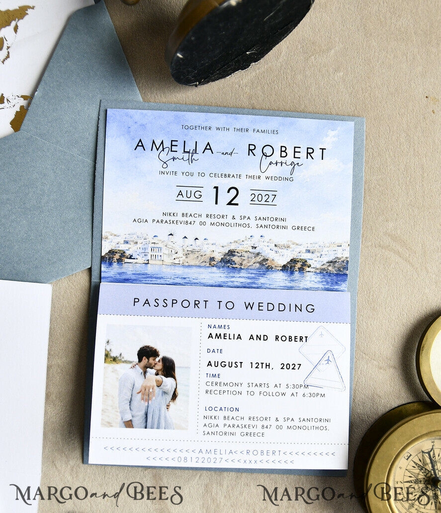 WEDDING INVITATIONS passport to love/ beach wedding invites  Sage Green Passport Wedding Invitation, Wedding Cards  Boarding Pass,  Tuscany Passport Wedding Invitations  Abroad, Destination Wedding Invites, Travel Map Wedding Stationary