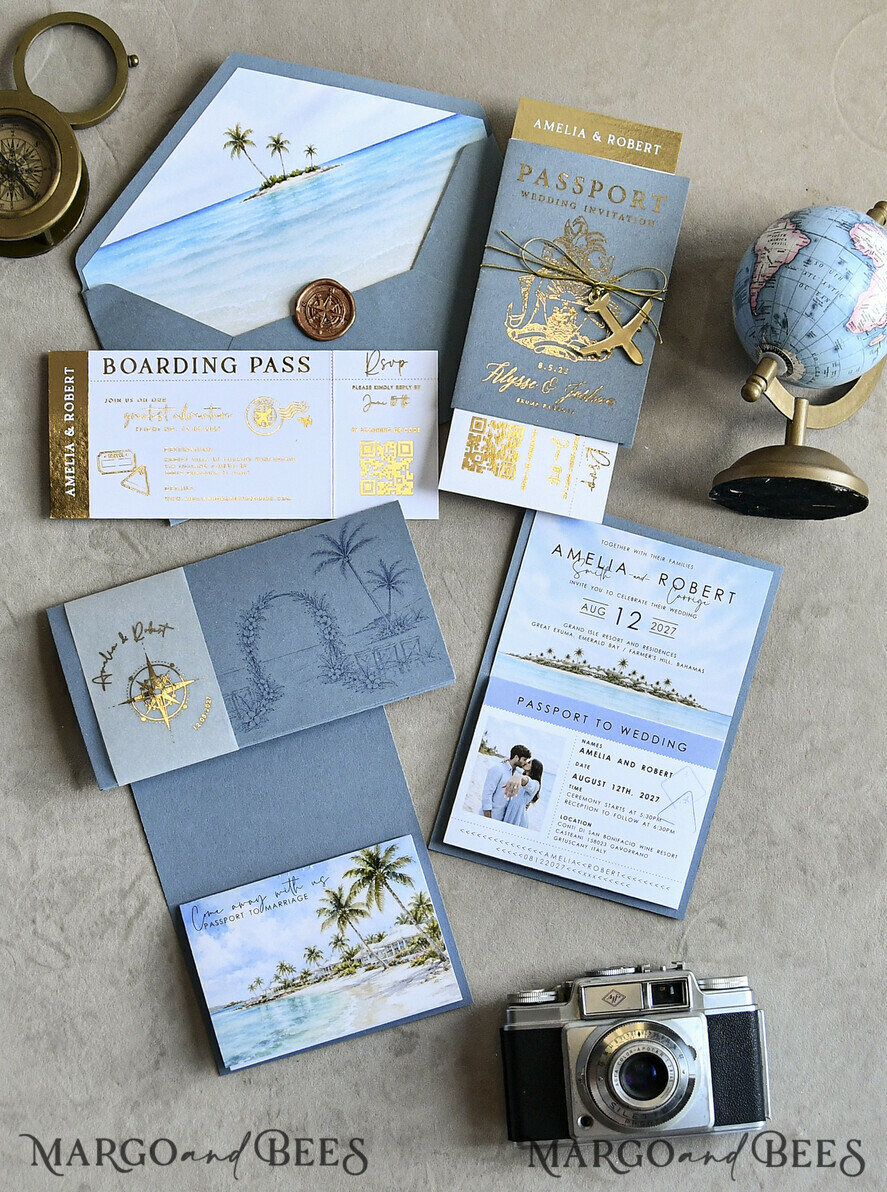 WEDDING INVITATIONS passport to love/ beach wedding invites  Sage Green Passport Wedding Invitation, Wedding Cards  Boarding Pass,  Tuscany Passport Wedding Invitations  Abroad, Destination Wedding Invites, Travel Map Wedding Stationary