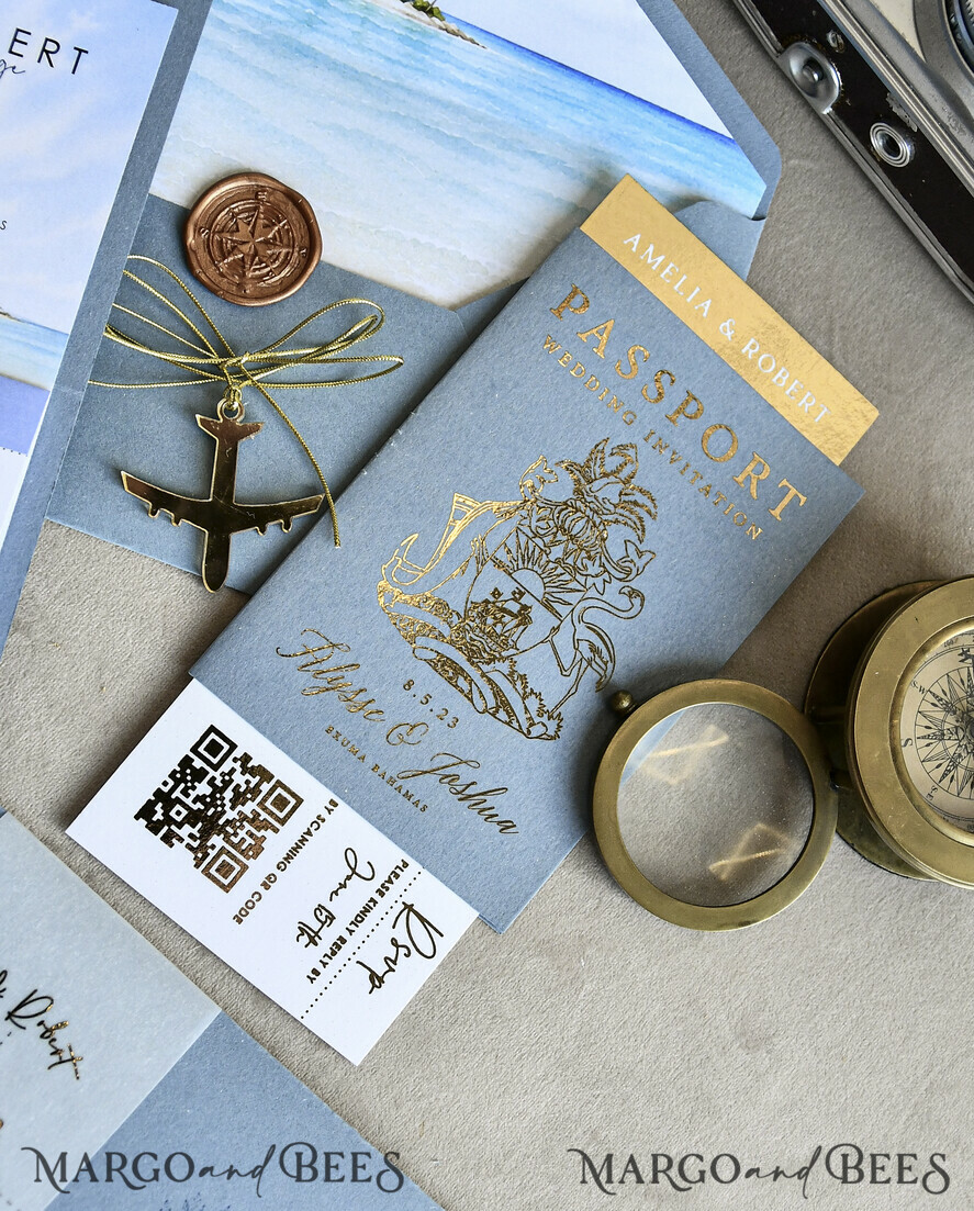 WEDDING INVITATIONS passport to love/ beach wedding invites  Sage Green Passport Wedding Invitation, Wedding Cards  Boarding Pass,  Tuscany Passport Wedding Invitations  Abroad, Destination Wedding Invites, Travel Map Wedding Stationary