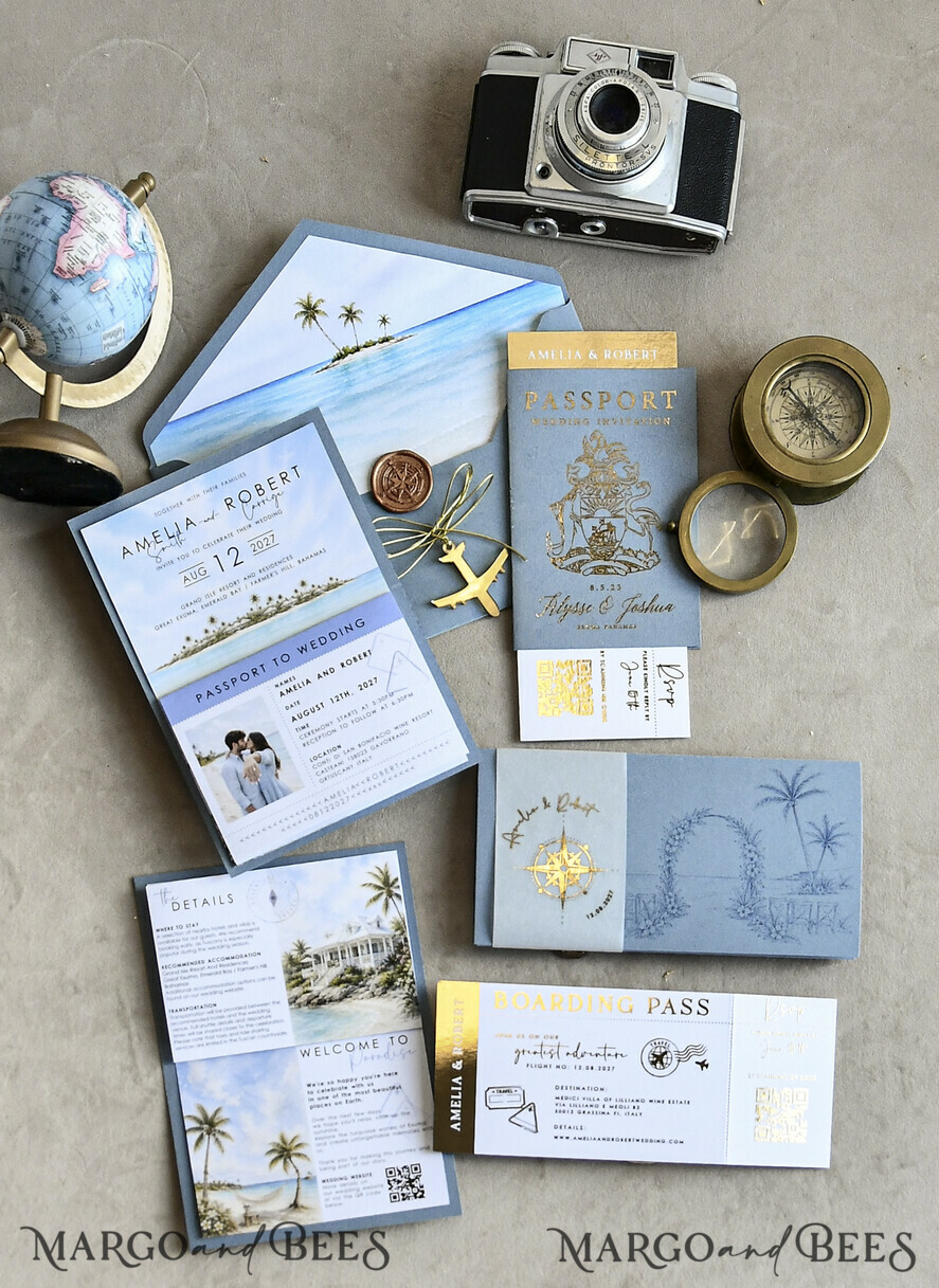 WEDDING INVITATIONS passport to love/ beach wedding invites  Sage Green Passport Wedding Invitation, Wedding Cards  Boarding Pass,  Tuscany Passport Wedding Invitations  Abroad, Destination Wedding Invites, Travel Map Wedding Stationary