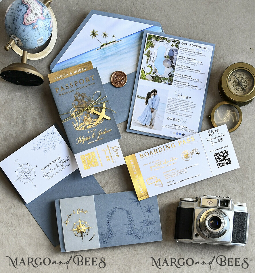 WEDDING INVITATIONS passport to love/ beach wedding invites  Sage Green Passport Wedding Invitation, Wedding Cards  Boarding Pass,  Tuscany Passport Wedding Invitations  Abroad, Destination Wedding Invites, Travel Map Wedding Stationary