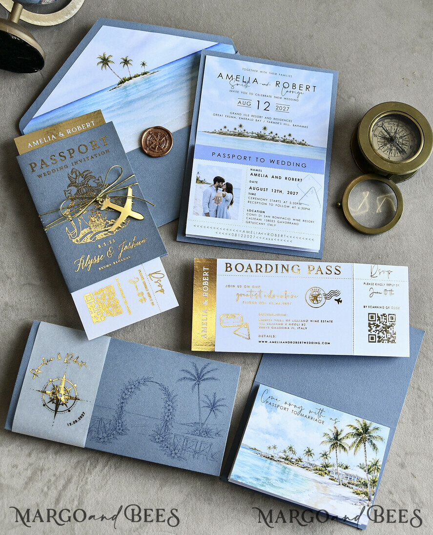 WEDDING INVITATIONS passport to love/ beach wedding invites  Sage Green Passport Wedding Invitation, Wedding Cards  Boarding Pass,  Tuscany Passport Wedding Invitations  Abroad, Destination Wedding Invites, Travel Map Wedding Stationary
