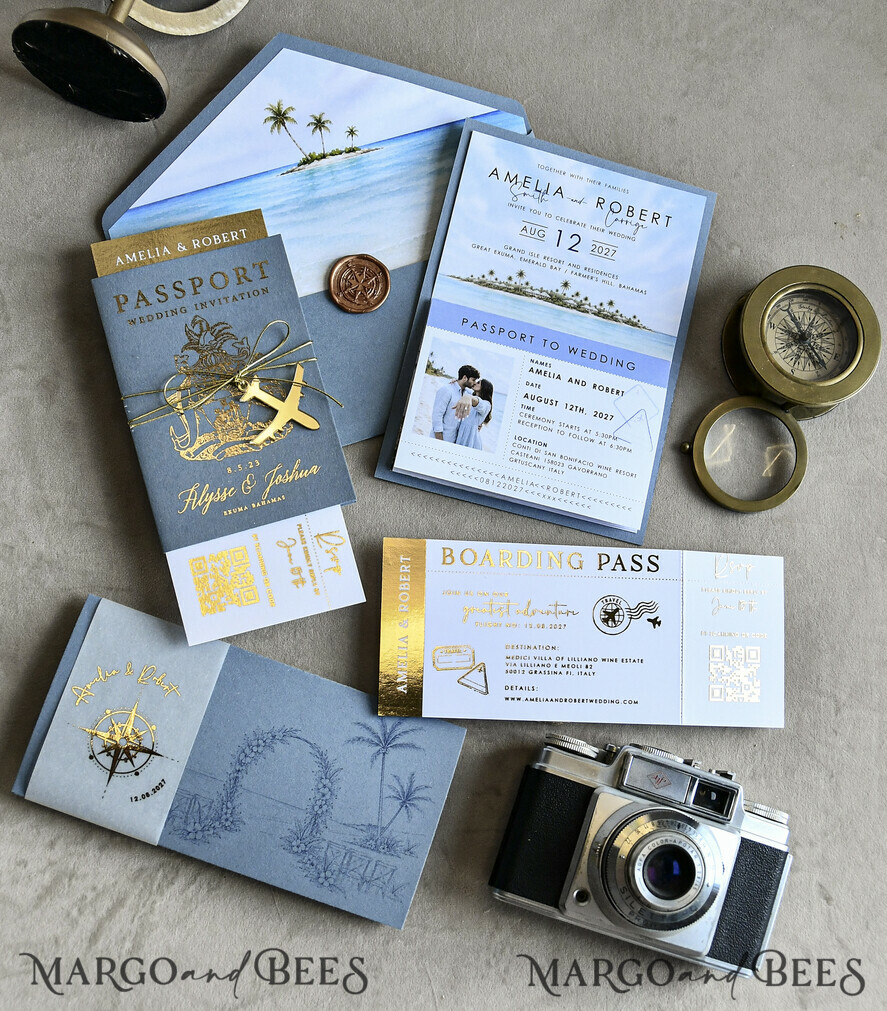 WEDDING INVITATIONS passport to love/ beach wedding invites  Sage Green Passport Wedding Invitation, Wedding Cards  Boarding Pass,  Tuscany Passport Wedding Invitations  Abroad, Destination Wedding Invites, Travel Map Wedding Stationary