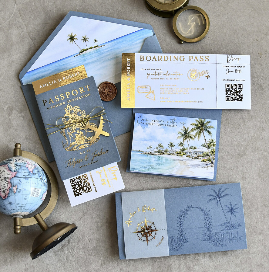WEDDING INVITATIONS passport to love/ beach wedding invites  Sage Green Passport Wedding Invitation, Wedding Cards  Boarding Pass,  Tuscany Passport Wedding Invitations  Abroad, Destination Wedding Invites, Travel Map Wedding Stationary