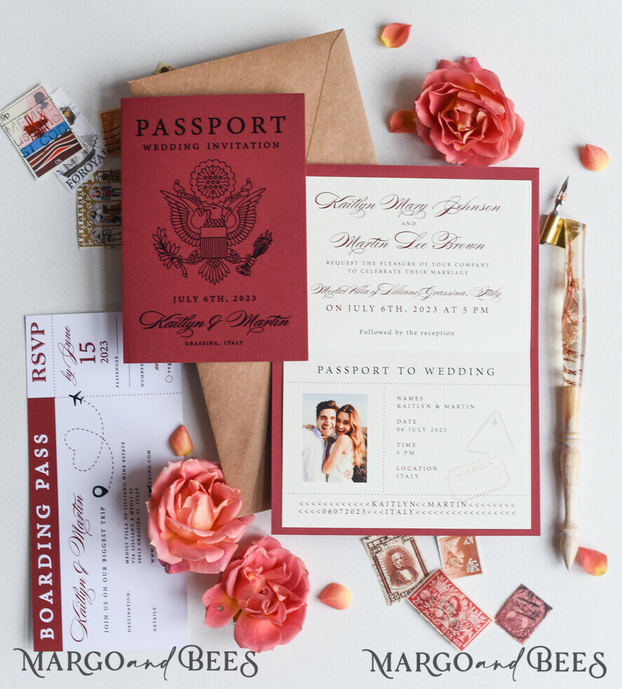 Pretty Wedding Invitation for Blended Families digital or Printed