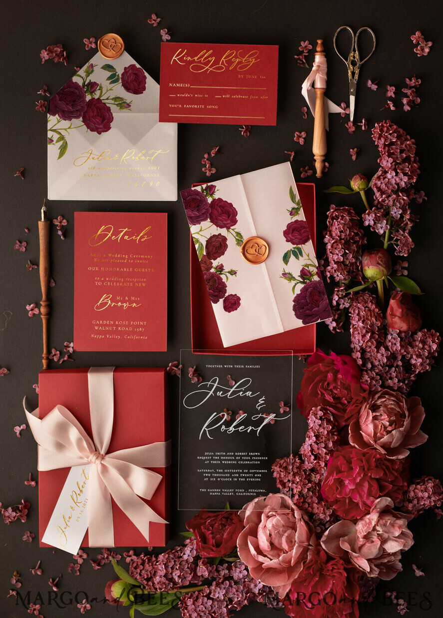 Pale Pink Silk Ribbon  Shine Wedding Invitations