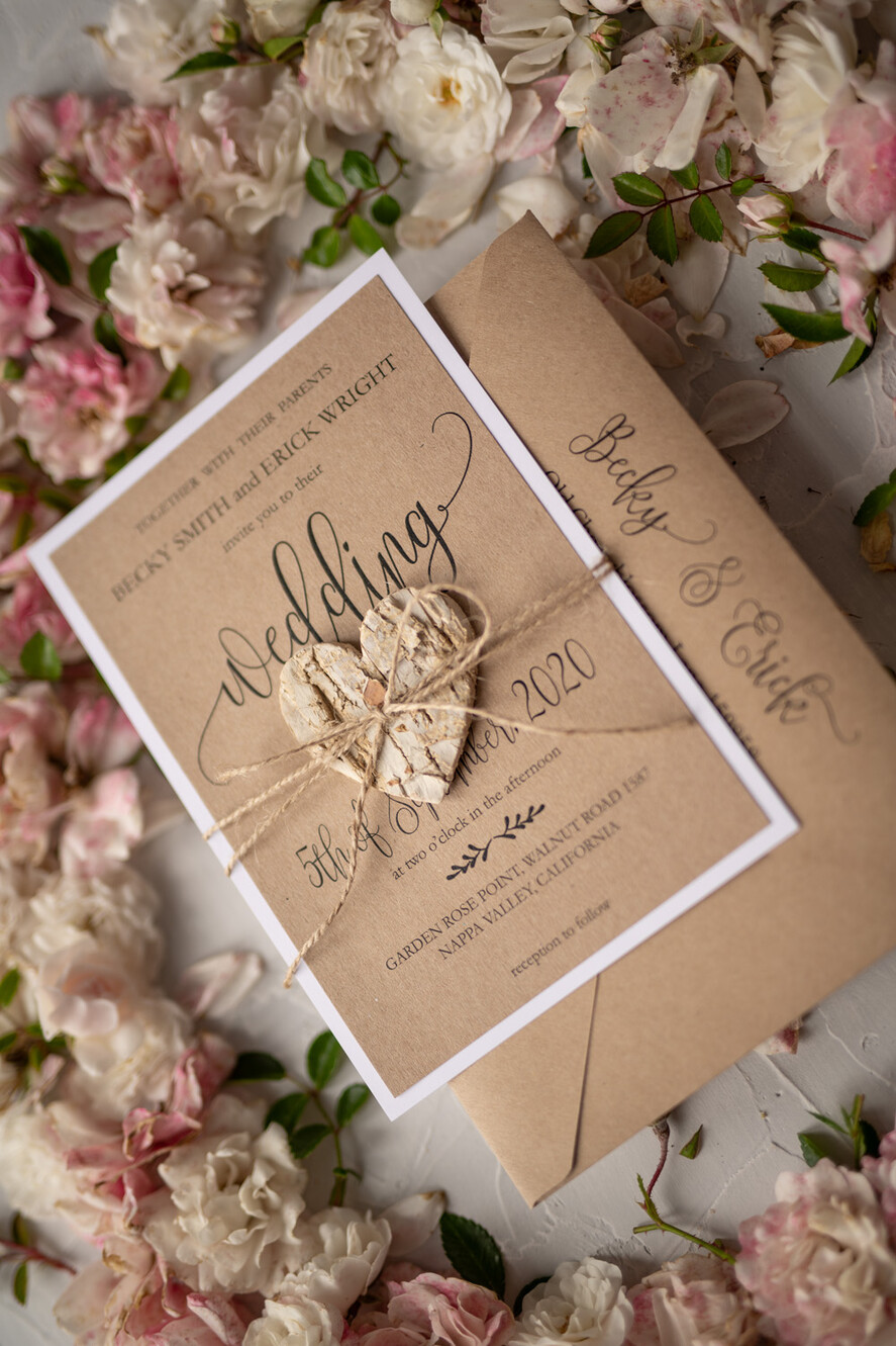 English Rose Garden Wedding Invitations - Paper and Home