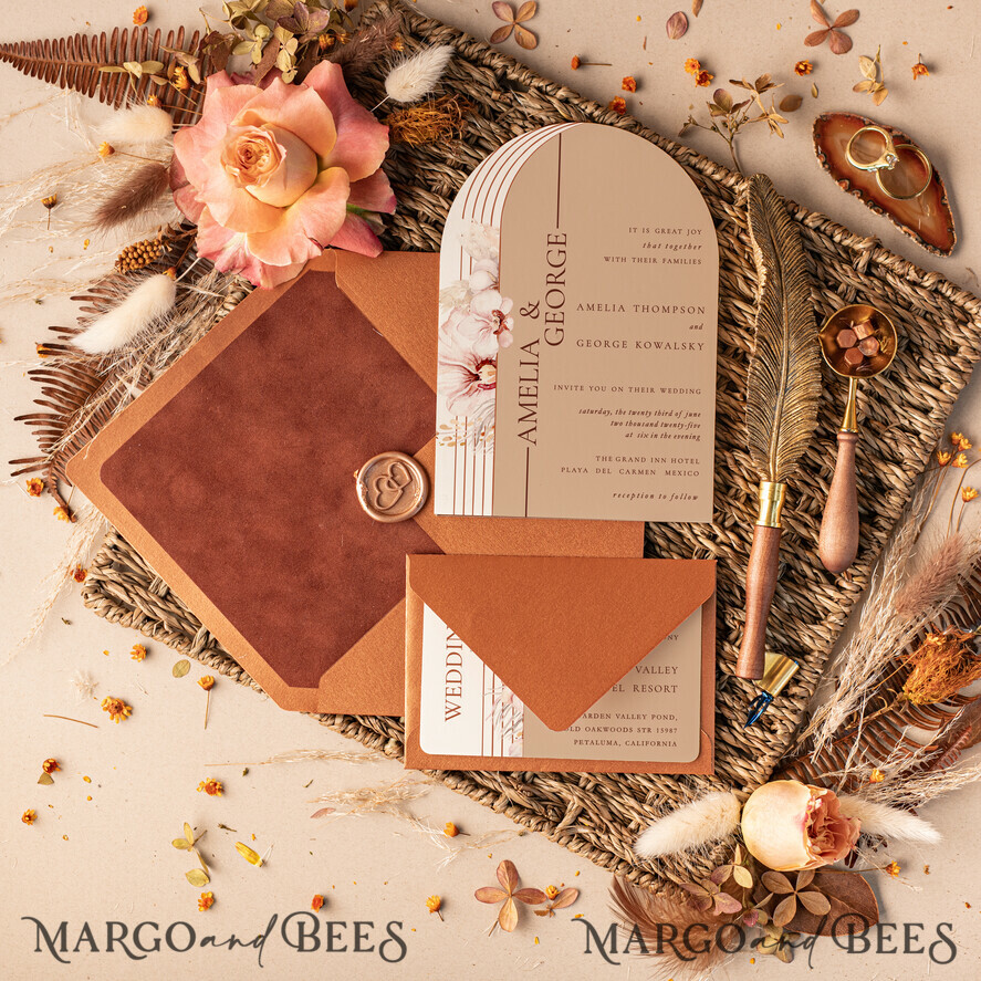 Burgundy, Maroon, Gold with Return Address 5x7 Envelope  Floral wedding  envelopes, Wedding invitation envelopes, Wedding envelopes