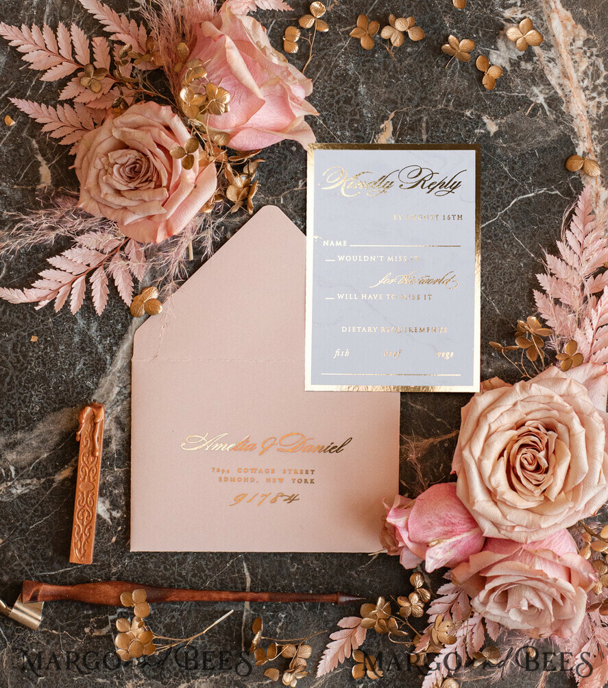 WEDDING INVITATIONS gold / rose gold / silver / glitter Marble Acrylic wedding invitations card, Glamour Blush Pink Velvet Wedding Invitation Suite, Golden Marble Wedding Stationery, Plexi  Luxury Wedding Invites