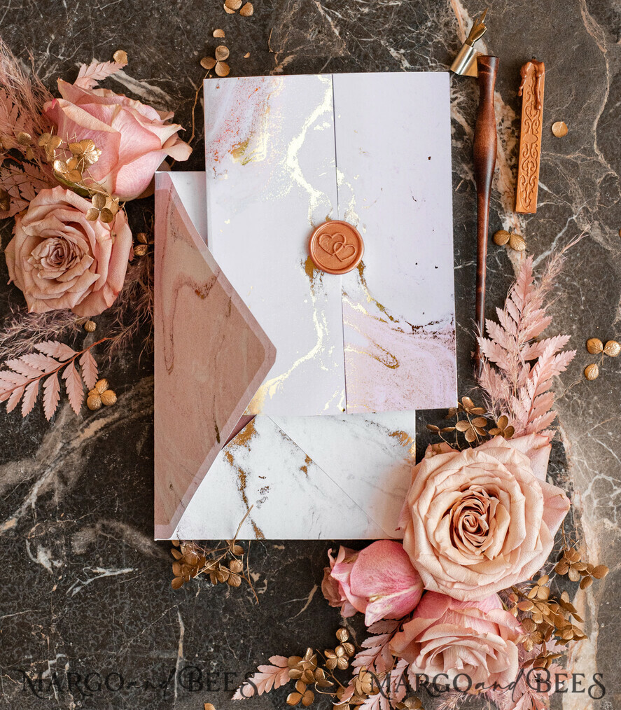 WEDDING INVITATIONS gold / rose gold / silver / glitter Marble Acrylic wedding invitations card, Glamour Blush Pink Velvet Wedding Invitation Suite, Golden Marble Wedding Stationery, Plexi  Luxury Wedding Invites
