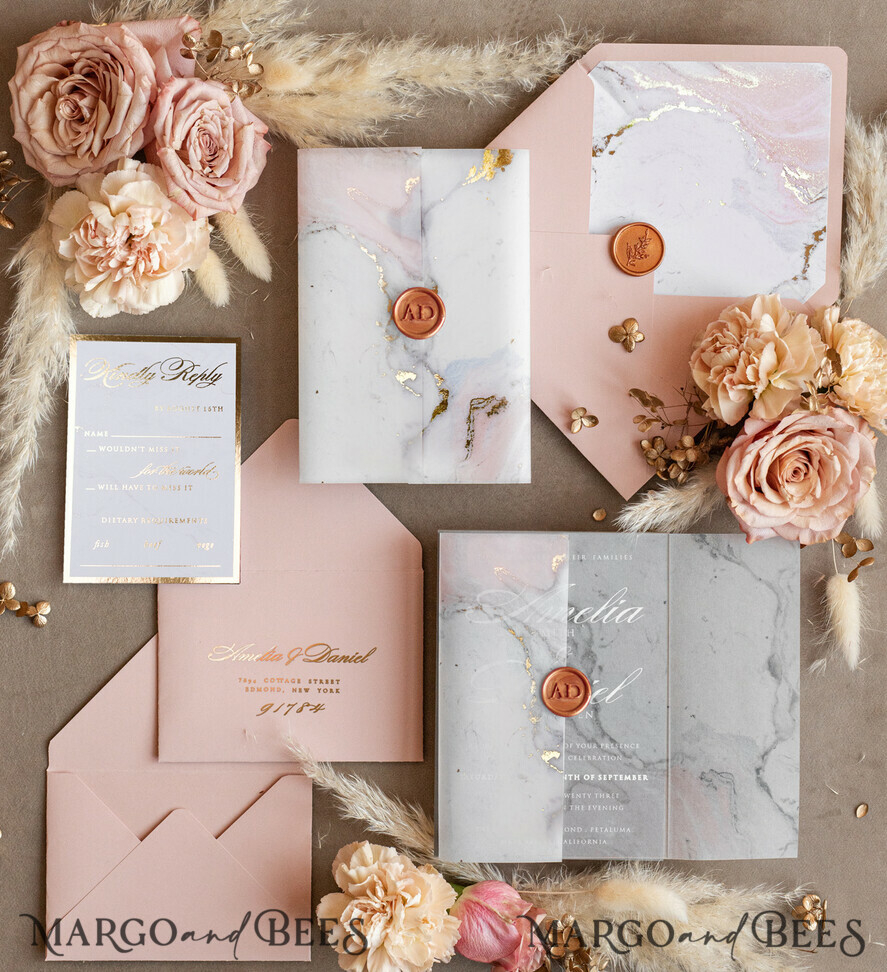 WEDDING INVITATIONS gold / rose gold / silver / glitter Wedding invitations suite, Glamour Wedding Invitations, Golden Shine Wedding Invitation Suite, Luxury Wedding Cards