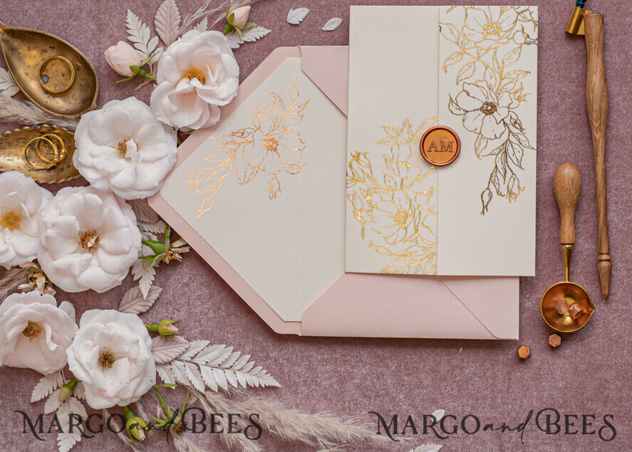 WEDDING INVITATIONS gold / rose gold / silver / glitter Bespoke wedding invitation cards, Glamour Wedding Invitations • Glitter Shine Wedding Invitation Suite • Luxury Wedding Cards