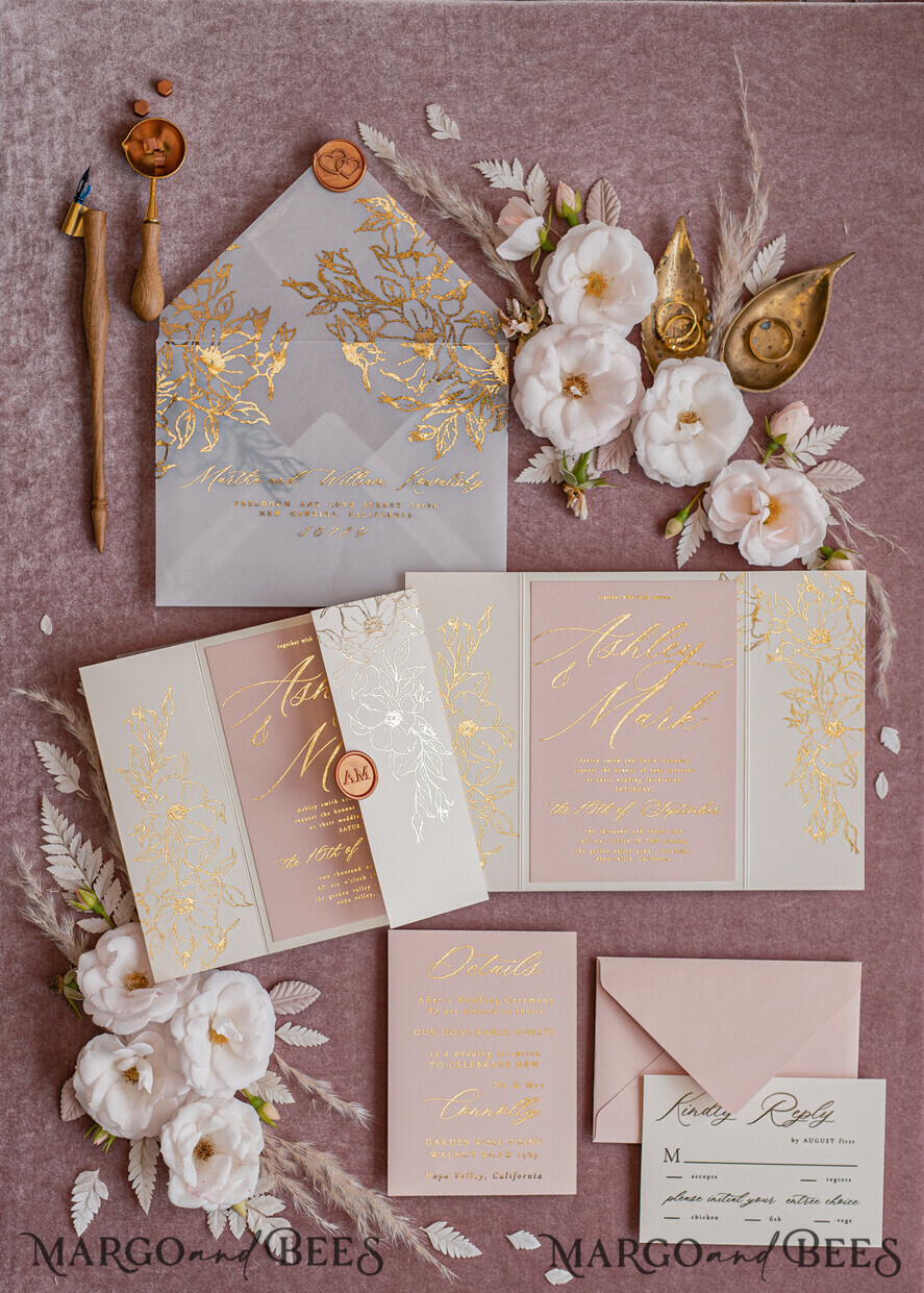 WEDDING INVITATIONS gold / rose gold / silver / glitter Bespoke wedding invitation cards, Glamour Wedding Invitations • Glitter Shine Wedding Invitation Suite • Luxury Wedding Cards